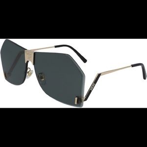 MCM SHINY GOLD-TONE OVERSIZE RIMLESS NAVIGATOR